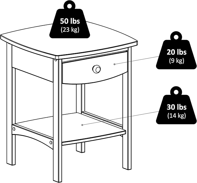 Winsome Claire Accent Table, 18 in, Black