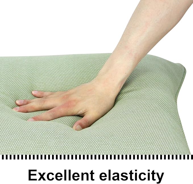 Deep Seat Cushions, Outdoor Cushions, Patio Furniture Cushions, Deep Seat & Back Cushion Patio Cushions with Rmoveable Cover for Backyard Couch Sofa Fade Resistant (22x24x4 in, Light Green)