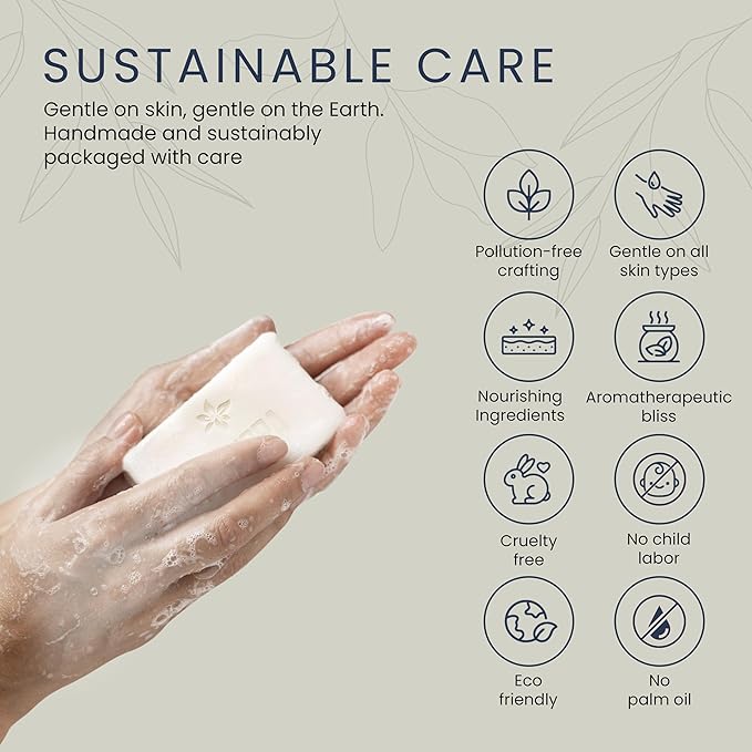 5 OZ Pack of 8 Pcs Men Natural Handmade Body Soaps Rugged Essence Long lasting Luxurious Scents with Natural Ingredients – Sulfate & Paraben Free, Vegan Multi Fragrance With Wooden Soap Dish