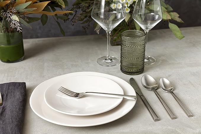 Fortessa Vitraluxe Dinnerware Heirloom Matte Finish Bread & Butter Plate 6.25-Inch, Linen, Set of 4