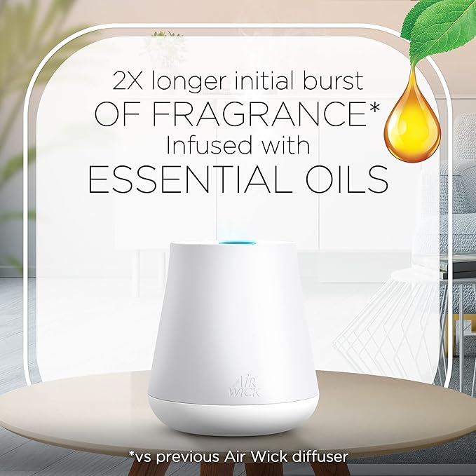 Air Wick Essential Mist, Essential Oil Diffuser, (Diffuser + 1 Refill), Mandarin & Sweet Tangerine, Air Freshener (Device and Packaging May Vary)
