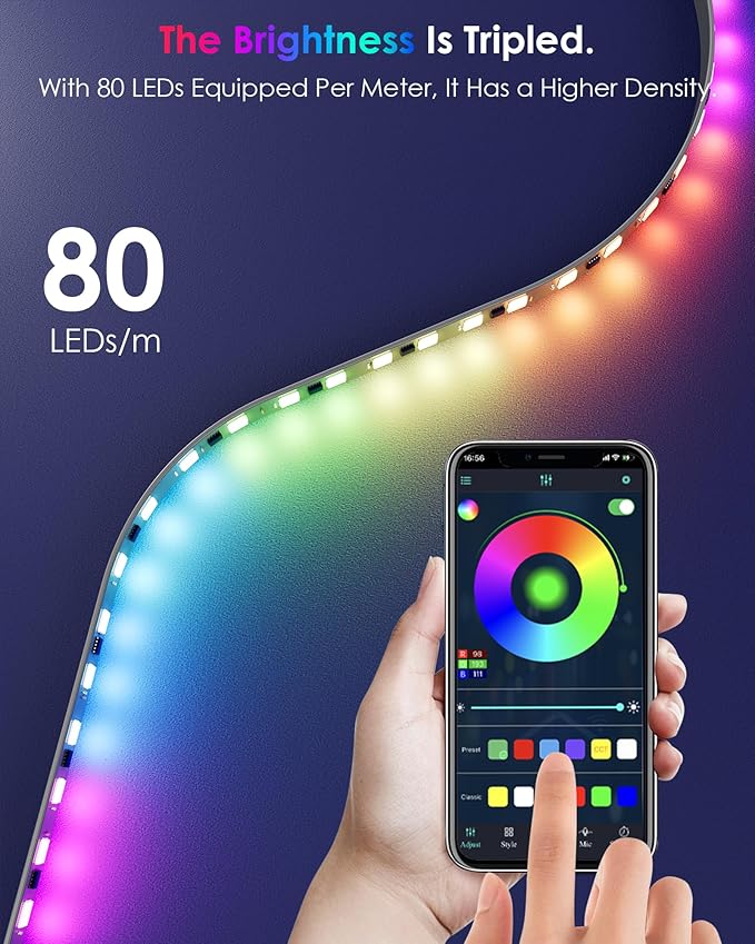 1PCS Corner Floor Lamp,RGB LED Corner Lamp with Remote Control,65" Color Changing Mood Light with Smart App and Remote Control Modern Floor Lamp with Music Sync for Bedroom, Living Room Gaming Room