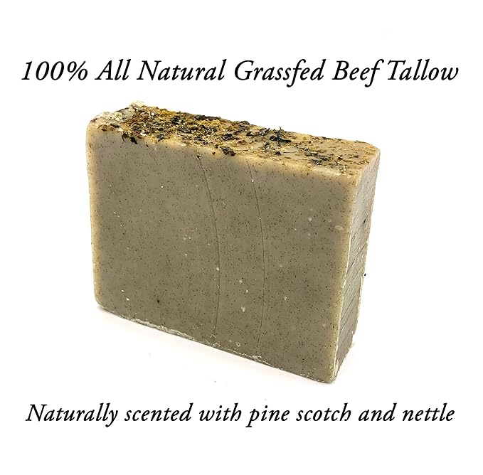 EST'D 2004 HC Meadow Bloom Tallow Bar Soap - Forrest Pine 2 Pack - Made with All Natural 100% Grass Fed Tallow Handmade Soap Bar - Great for Face or Body Soap