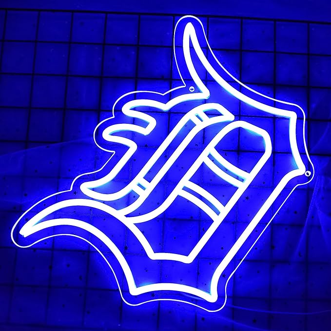 Tiger Neon Sign for Wall Decor Tiger Led Neon Light for Man Cave Baseball Team Led Sign for Sport Club Bedroom Garage Birthday Party Baseball Room USB Powered Size 16.1 * 11.8In(ZYLD133)
