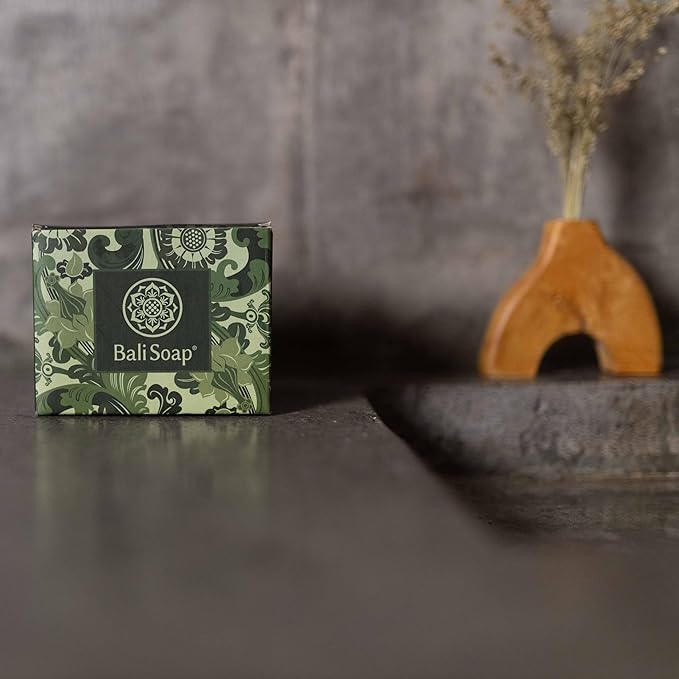 Bali Soap - Green Collection - Natural Bar Gift Set, Face Soap or Body, 6 pc Variety Soap Pack (Coconut, Papaya, Vanilla, Lemongrass, Jasmine, Ylang-Ylang) 3.5 Oz each