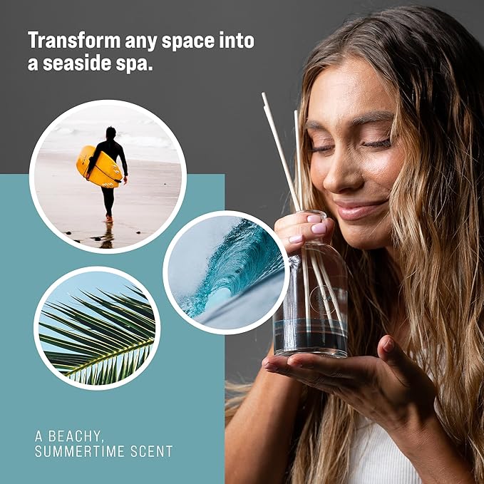 Ulu Lagoon 8oz Coconut Surf Wax Scented Reed Diffuser | The New Reed Diffuser from Will Make Any Room in Your Home, Office, or Apartment Smell Like a Tropical Oasis.