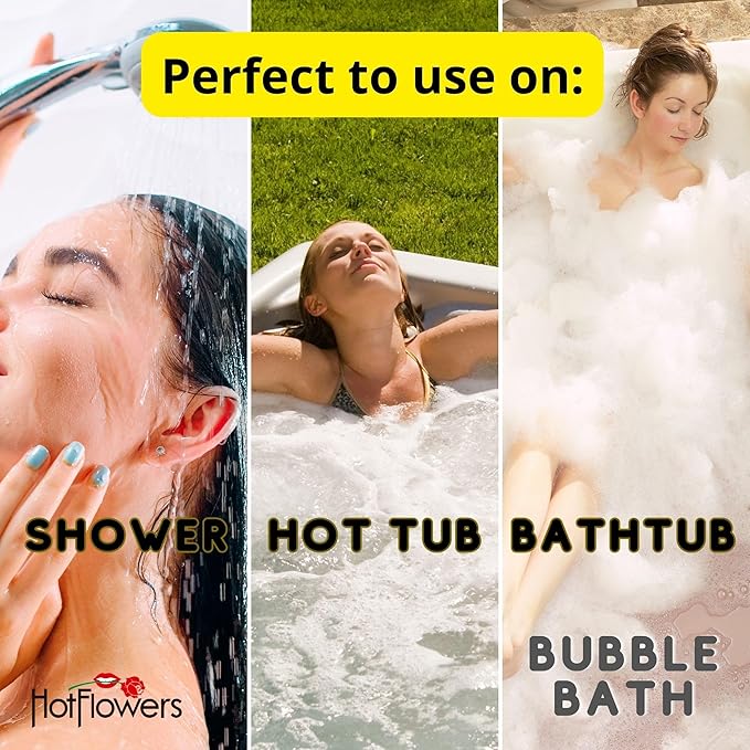 Cotton Scent Bubble Bath – Women and Men Bath Foam Products – Relaxing, Foaming, and Moisturizing Soak – Special Small Champagne-Shaped Pet Bottle (3)