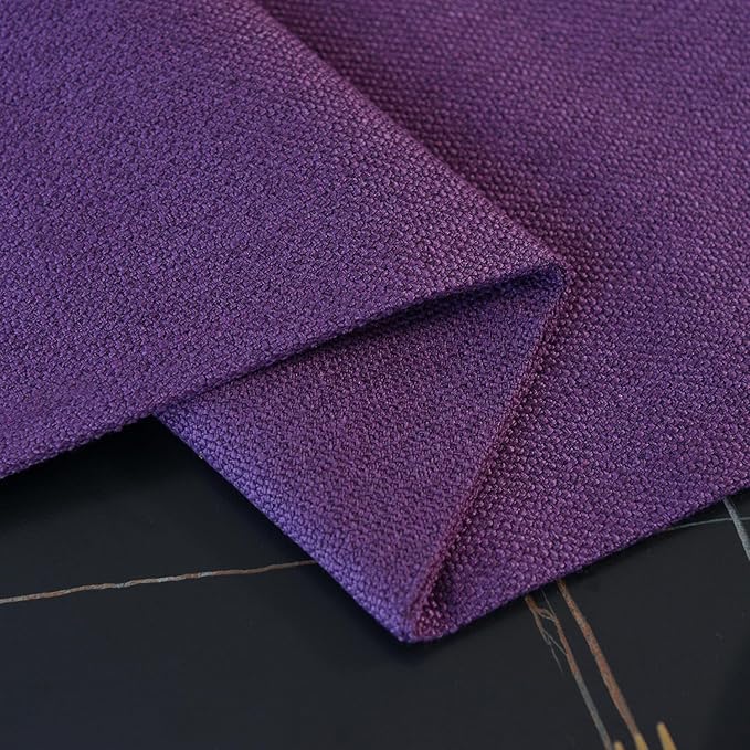 4 Piece 12 x 18 inch Soft Faux Linen Place Mats Heat Resistant Dining Table Place Mats Cloth Kitchen Table Mats 12x18 Dark Purple