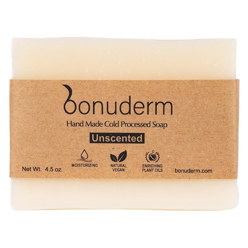 All Natural Bar Soap for Women & Men | Natural Soap | Unscented Soap | Natural Soap Bar| Bath Soaps | Handmade Soap | Scentless Soap | Fragrance Free Soap | Moisturizing Bar Soap |Sensitive Skin Soap