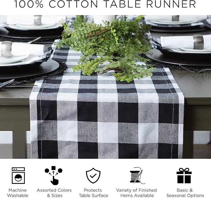 DII Variegated Tabletop Collection, Table Runner, 13x108, Mushroom