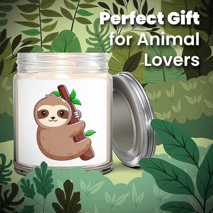 1OAK Lavender Scented Candles - Sloth Candle - Sloth Gifts for Women Adult - Made in USA