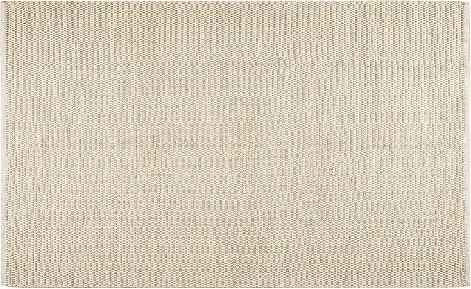 Bedding Craft Jute Cotton Matty Area Rug for Living Room 48x72 Inch - Natural - Machine Washable 4x6 Feet Rugs - 70% Jute and 30% Cotton