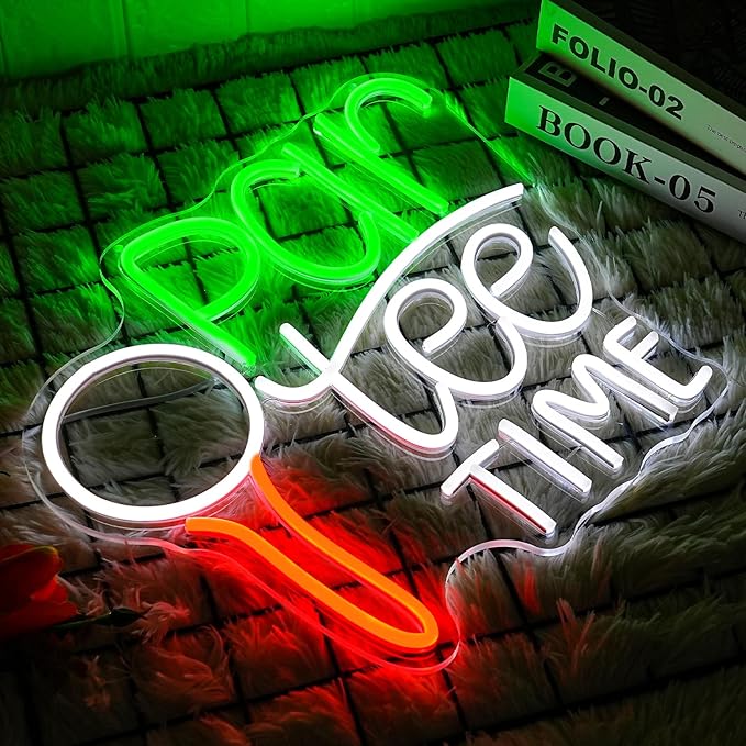 Golf Neon Sign for Wall Decor Golfing Neon Light Par Tee Time Golf LED Neon Sign Golf Ball LED Neon Light for Bedroom Golf Club Sports Room Competition Venue Decoration, green&white