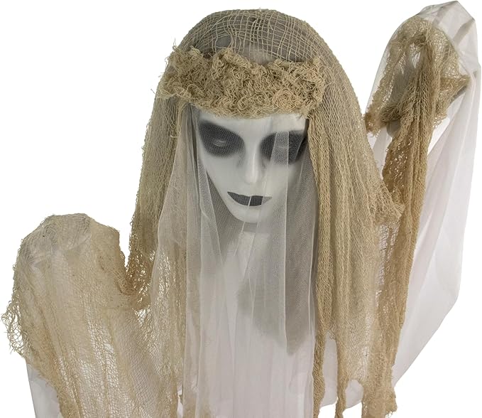 Haunted Hill Farm 47" Hanging Ghost Halloween Animatronic