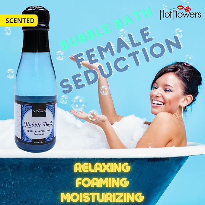 Cotton Scent Bubble Bath – Women and Men Bath Foam Products – Relaxing, Foaming, and Moisturizing Soak – Special Small Champagne-Shaped Pet Bottle (3)