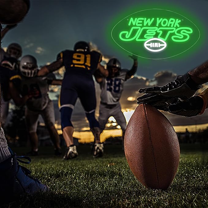 Neon Sign for Wall Decor Football Team Sign Gifts for Football Fans with Led Team Neon Light for Man Cave 5V USB Powered Size15.7 * 8.9In(ZYLD203)