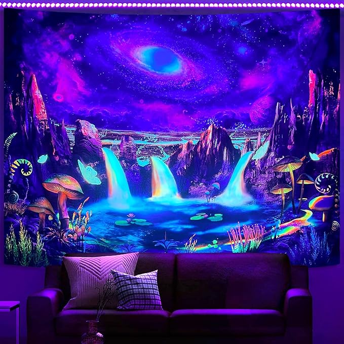 Lunerfex Galaxy Mountain Space Wall Tapestry - Celestial Landscape Wall Hanging for Bedroom and Living Room Decor - 3648 Inches