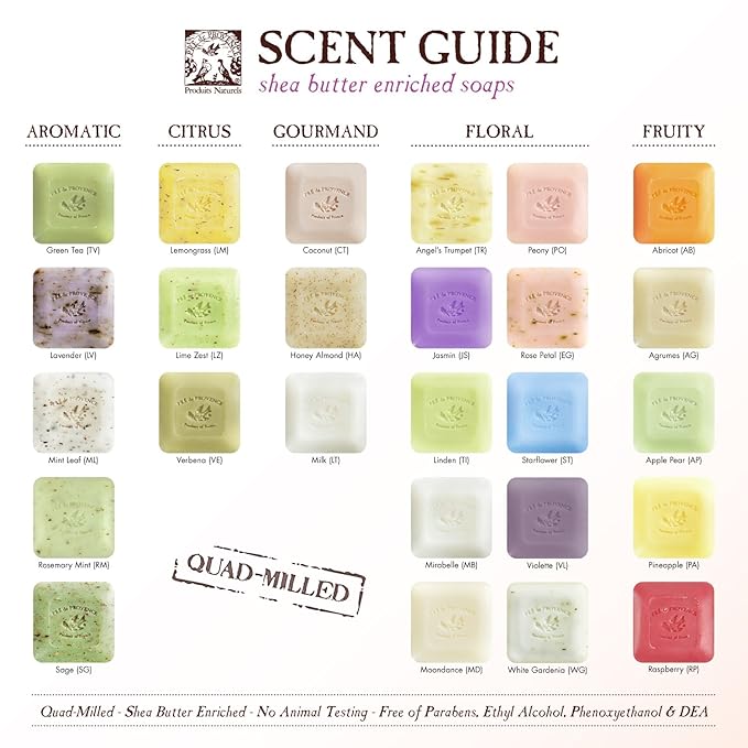 Pre de Provence Artisanal Soap Bar, Natural French Skincare, Enriched with Organic Shea Butter, Quad Milled for Rich, Smooth & Moisturizing Lather, Lime Zest, 5.3 Ounce