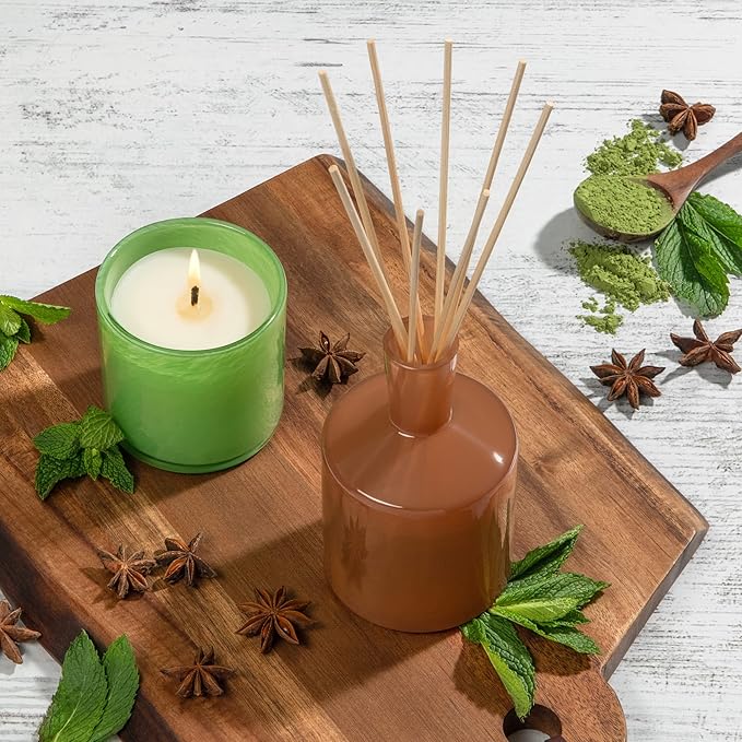 LAFCO New York Classic Reed Diffuser, Retreat - 6 oz - Up to 3 Months Fragrance Life - Reusable Glass Vessel - Natural Wood Reeds - Made in The USA