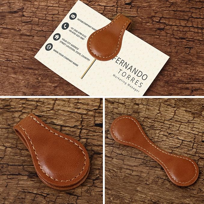 2 Pcs Leather Magnet Bookmark Retro Book Page Holder Vintage Page Marker Clip Handmade Cute Reading Accessories for Women Bookworm Book Lovers Reader Gift