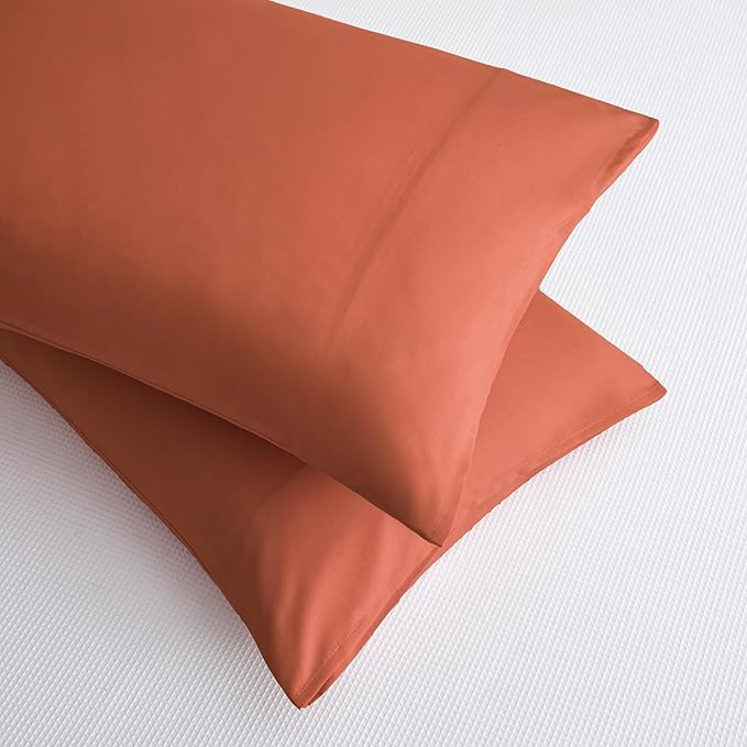 Small Pillow Cases 14x20 Toddler Pillow Cases Set of 2 Soft Comfortable Not Shrink Microfiber Pillowcases Set Orange Red Pillow Covers Envelope Style