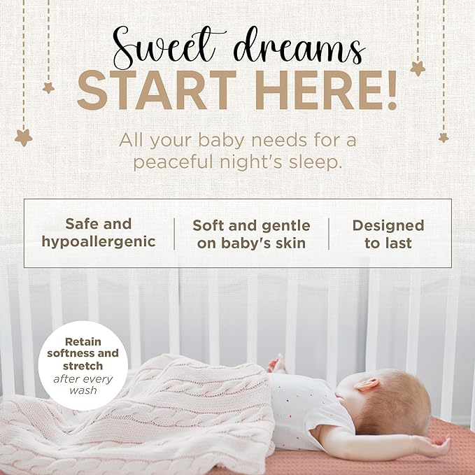 Bassinet Fitted Sheets - Compatible with Chicco LullaGo Anywhere, Baby Bjorn Cradle | 100% Organic Jersey Cotton -Light Pink + Dark Pink | 29x14 (2 Pack)