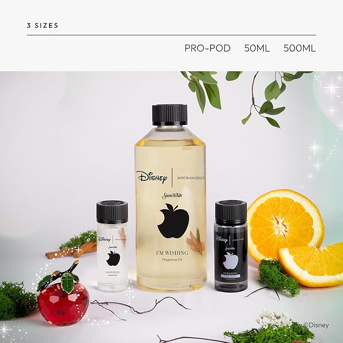 Aroma360 | Disney | I m Wishing Fragrance Oil Blend | Princess Snow White | Luxury Essential Oil Diffuser | Aromatherapy Scent Diffuser Oil | Orange, Aldehydes & Jasmine 16.9 fl oz, 500mL