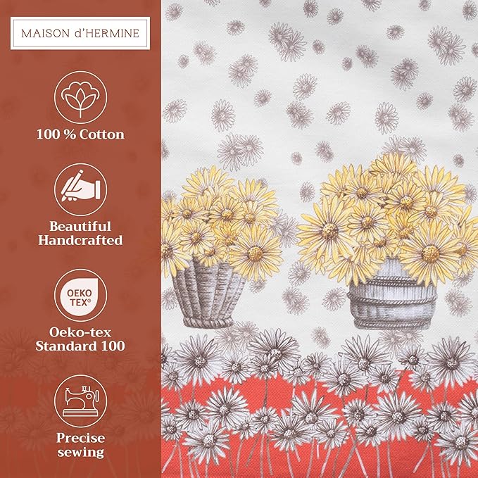 Maison d' Hermine Placemats Set of 4 100% Cotton Washable Cloth Place Mats, Reusable Table Mats for Kitchen Dining Decoration, Party, Wedding, Restaurant (Bagatelle, 13" x 19")