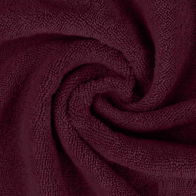 Utopia Towels 6 Piece Premium Hand Towels Set, 16 by 28 inches, 100% Ring Spun Cotton, Lightweight and Highly Absorbent Towels for Bathroom, Travel, Camp, Hotel, and Spa, Burgundy