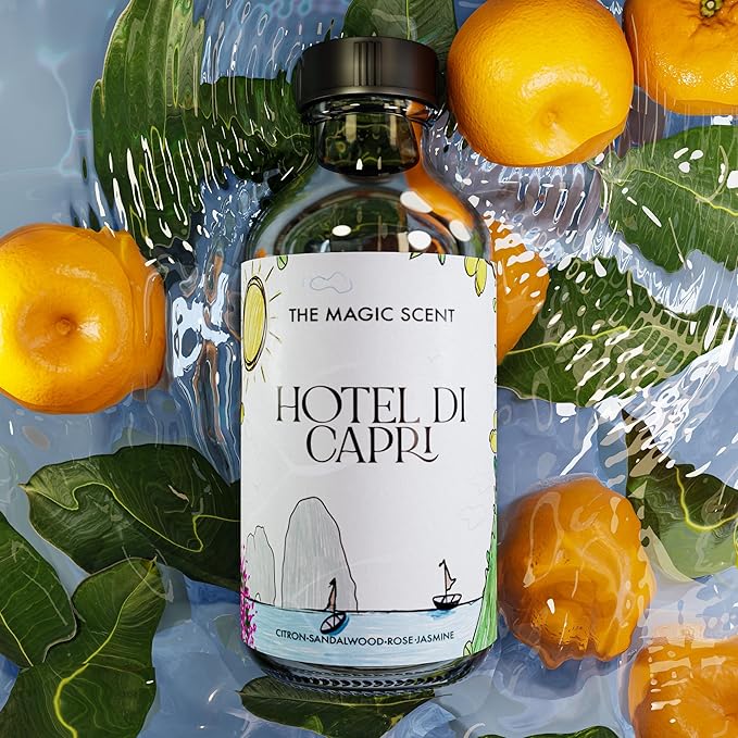 Hotel Di Capri Hotel Scent Diffuser Oil - Cold-Air & Ultrasonic Fragrance Oil for Diffuser Inspired by Capri, Italy - Essential Oils for Diffusers Aromatherapy - 4 fl oz, 120 mL
