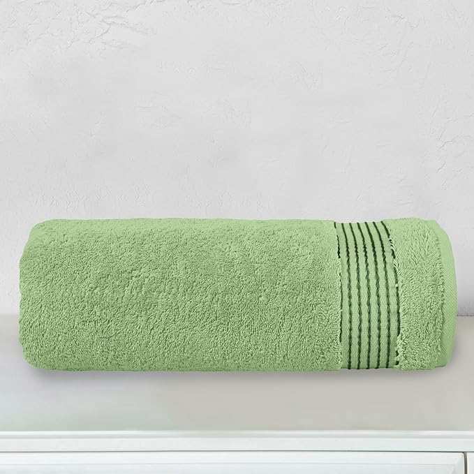 Elegant Comfort Premium Turkish Cotton 1 Piece Jumbo Bath Towel - 35 x 70 inch, Luxurious Hotel Spa Quality 100% Turkish Cotton Large Bath Towel - Highly Absorbent - Soft Bathroom Towel, Sage