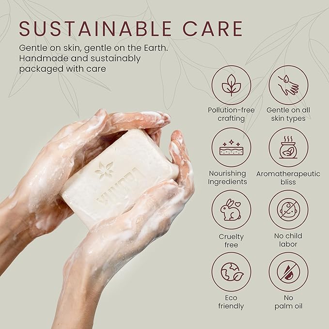 5 OZ Pack of 8 Pcs Women Natural Handmade Body Soaps Floral Radiance Long lasting Luxurious Scents with Natural Ingredients – Sulfate & Paraben Free, Vegan Multi Fragrance With Wooden Soap Dish