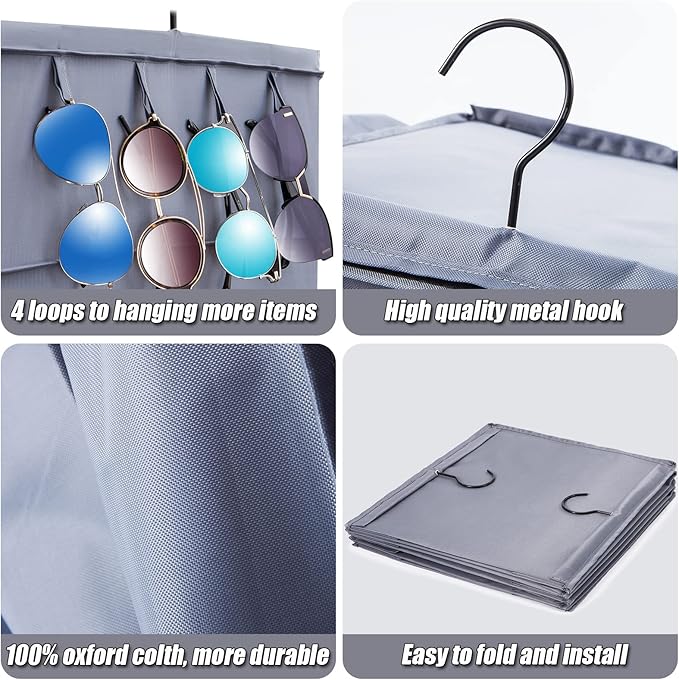 LADYBRO Baseball Cap Storage for Closet Hanging Hats Organizer 10-Shelf Racks 2 Pcs 5-Shelf Newsboy Trucker Sunhat Boxes Container Display Hanger Holder Organization Oxford Cloth Space Saver