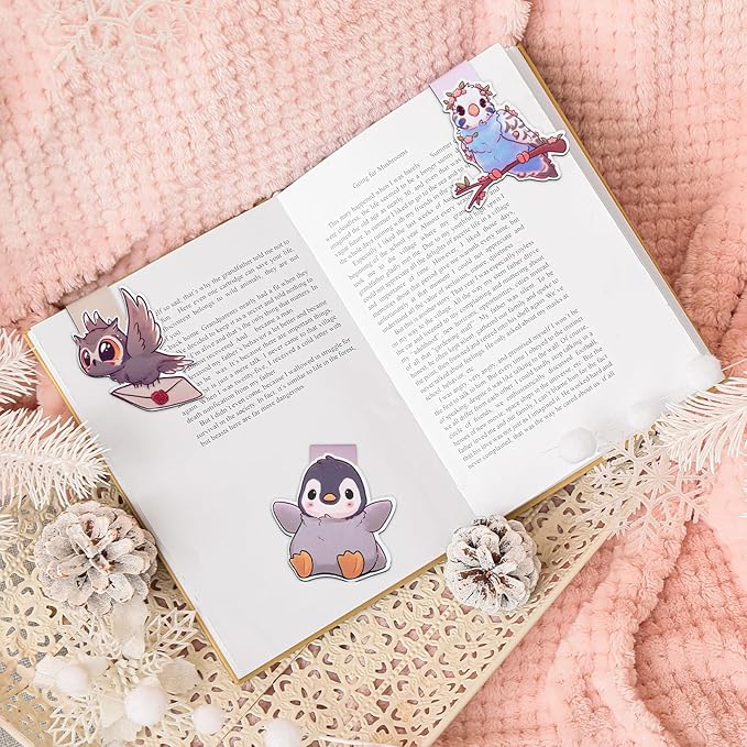 Cute Magnetic Bookmarks, Animals Book Page Markers, Book Marks for Kids Book Lovers Students Teachers Reading