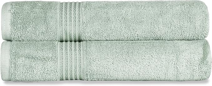 Superior Egyptian Cotton 2-Piece Bath Sheet Towel Set, Oversized Body Towels For Adults And Kids, Large Towel For Bath, Shower, Guest Bathroom, Spa, Gym, Resort, Essentials, Airbnb, Sage