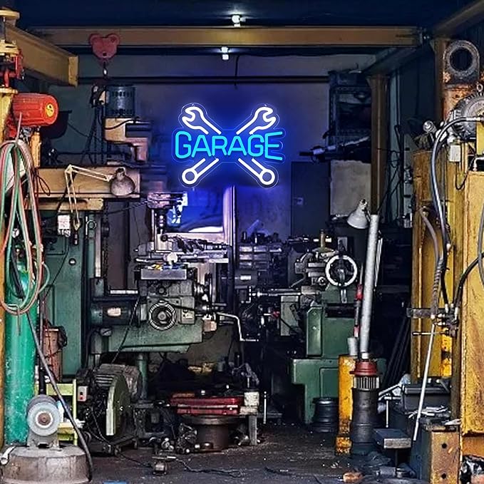 Garage Neon Sign Car Store Garage Led Sign Personalized Led Garage Light Sign for Wall Decor Custom Neon Sign for Man Cave Auto Repair Shop Workshop Birthday Gift,Size14.5 * 11inch(ZYLD074)