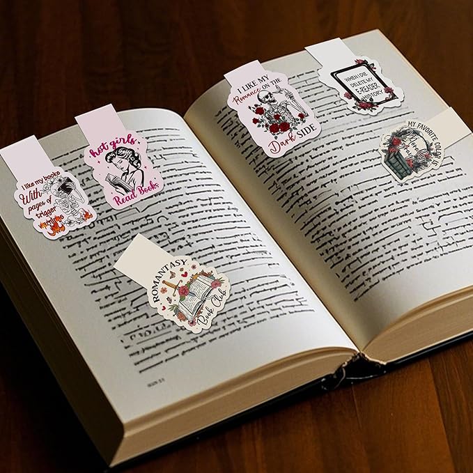 Dark Romance Magnetic Bookmarks: 8 Pcs Funny Magnet Book Page Markers for Reading, Spicy Fairytale Bookmark Clips, Gifts for Women Book Lovers Office School Supplies