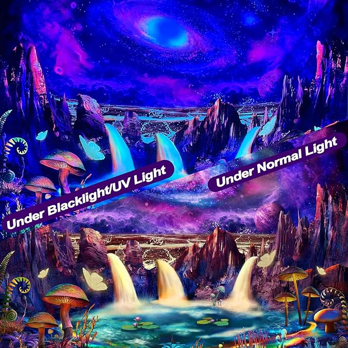 Lunerfex Galaxy Mountain Space Wall Tapestry - Celestial Landscape Wall Hanging for Bedroom and Living Room Decor - 3648 Inches