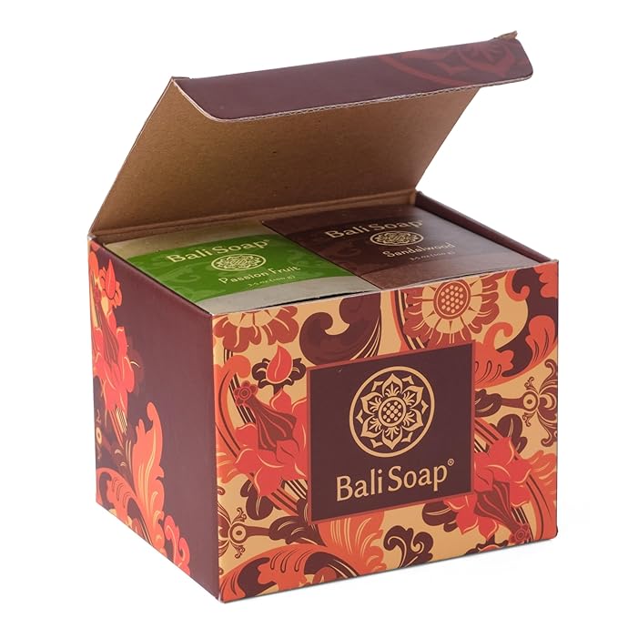 Bali Soap Natural Soap Bar Orange Collection - Face, Hand and Body Cleanser with Scrub - Cold Process Plant Based 6 pc Variety Pack, 3.5 oz each Handmade from