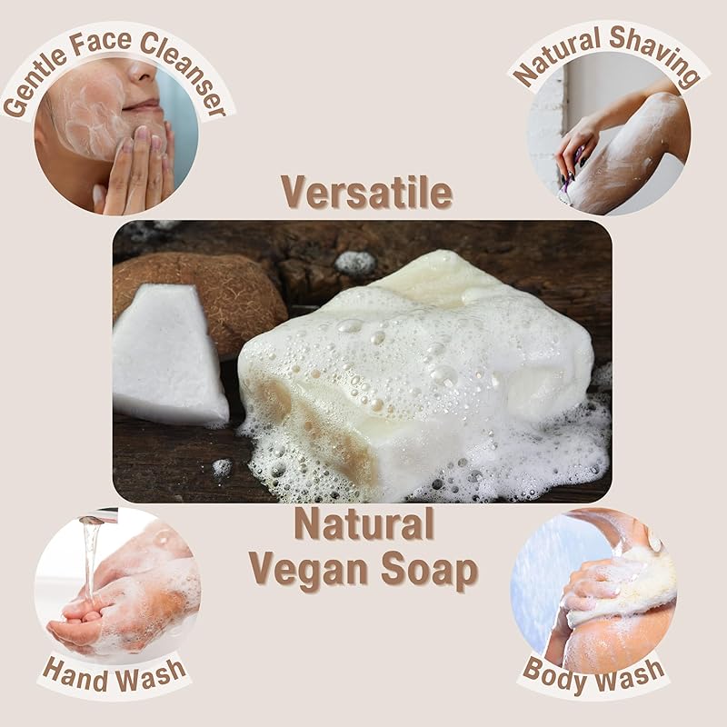 All Natural Bar Soap for Women & Men | Natural Soap | Unscented Soap | Natural Soap Bar| Bath Soaps | Handmade Soap | Scentless Soap | Fragrance Free Soap | Moisturizing Bar Soap |Sensitive Skin Soap