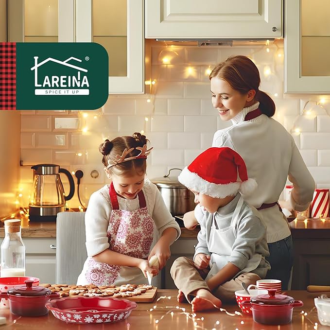 Lareina Plates and Bowls Set, 12 Pieces Farmhouse Ceramic Dinnerware Sets, Scratch Resistance, Dishwasher Microwave Safe, Vanilla White