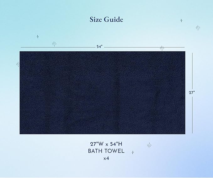 California Design Den Soft & Fluffy 100% Cotton Bath Towels - Pack of 4, Quick Dry & Highly Absorbent, Hotel Quality Bath Towel Set, Like a Spa Retreat Everyday, White - 27" x 54"