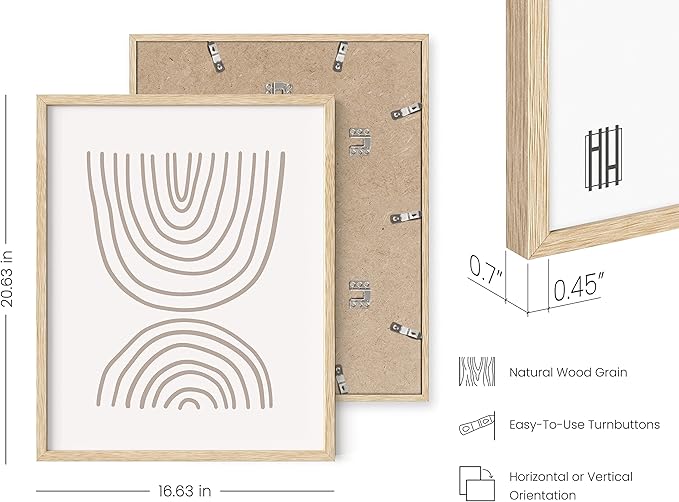 HAUS AND HUES Cream Gallery Wall Set of 6-16x20 Framed Beige