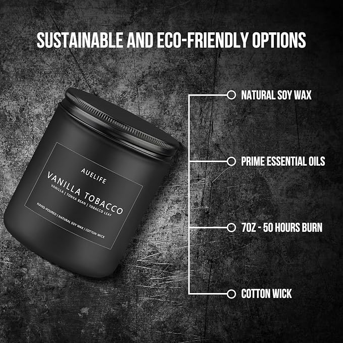 Scented Candles Set for Men - 8 Pack Soy Jar Candle Gift for Fathers Day, Aromatherapy Candle Gifts for Dad & Boyfriend, Masculine Fragrance Candle Scented for Home