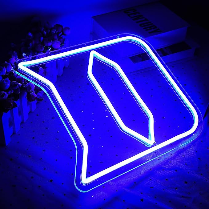 University Neon Signs,Letter D Neon LED Sign,University Basketball Team Logo Neon Signs,University Name Light Signs for Man Cave,Dorm Decor for College Students,Sport Fans,Size 13.8 * 12.2in(FMXD117)