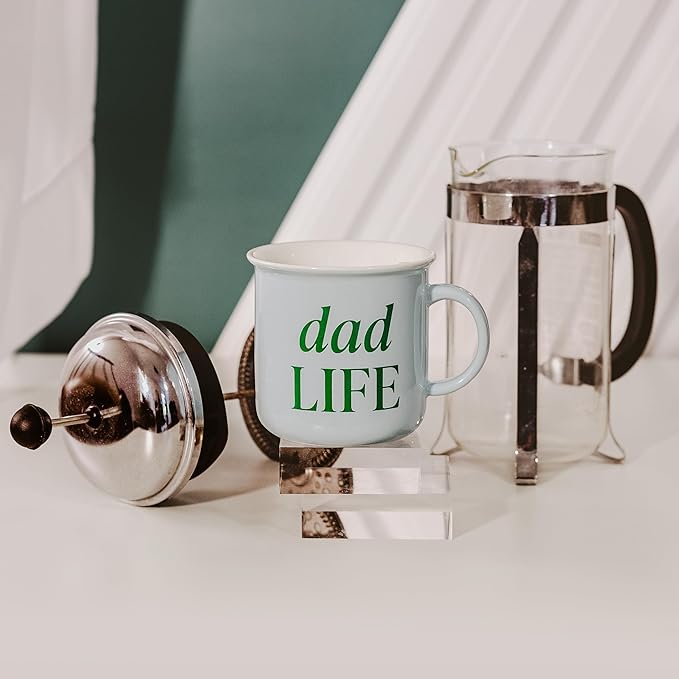 Sweet Water Decor Dad Life Coffee Mug - 11oz Ceramic Campfire Style Coffee Cup - Dishwasher and Microwave Safe - Father's Day and Birthday Gifts for Dads