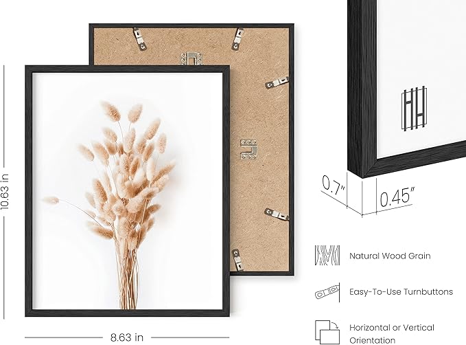 HAUS AND HUES Flower Wall Decor - Set of 4 Floral Wall Art, Floral Wall Decor, Flower Wall Art, Framed Flower Painting, Floral Pictures Wall Decor, Flower Pictures Wall Decor (Framed Black 8x10)