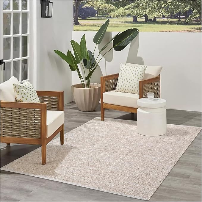 Poly Cotton Area Rug 48x72 Inch – Natural Matty Texture, Machine Washable 4x6 Ft Rug for Living Room – 80% Polyester 20% Cotton – Rustic Farmhouse Style Floor Carpet Bedding Craft