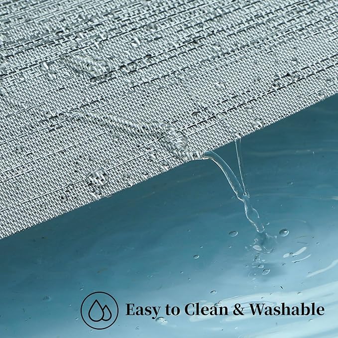 Leetaltree 6PC Grey& 6PC Beige Placemats Set of 12 - Heat Resistant Non-Slip Place mats for Dining Table, Washable Durable PVC Vinyl Woven Table Mats(6PC Grey&6PC Beige), Grey&beige