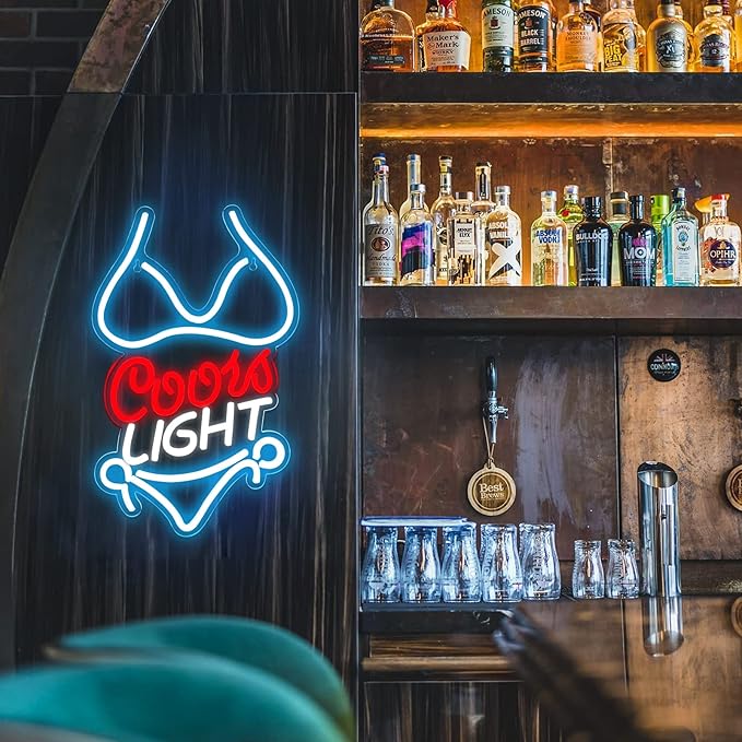 JFLLamp Bikini Crs LIGHT Neon Signs for Wall Decor Neon Lights for Business Led Signs Suitable for Man Cave Restaurant Office Bar Pub Led Art 5V Power Adapter 16.1 * 9.8 Inch(Azure+Red+White)